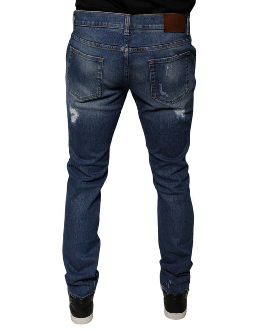 Pair of blue denim jeans