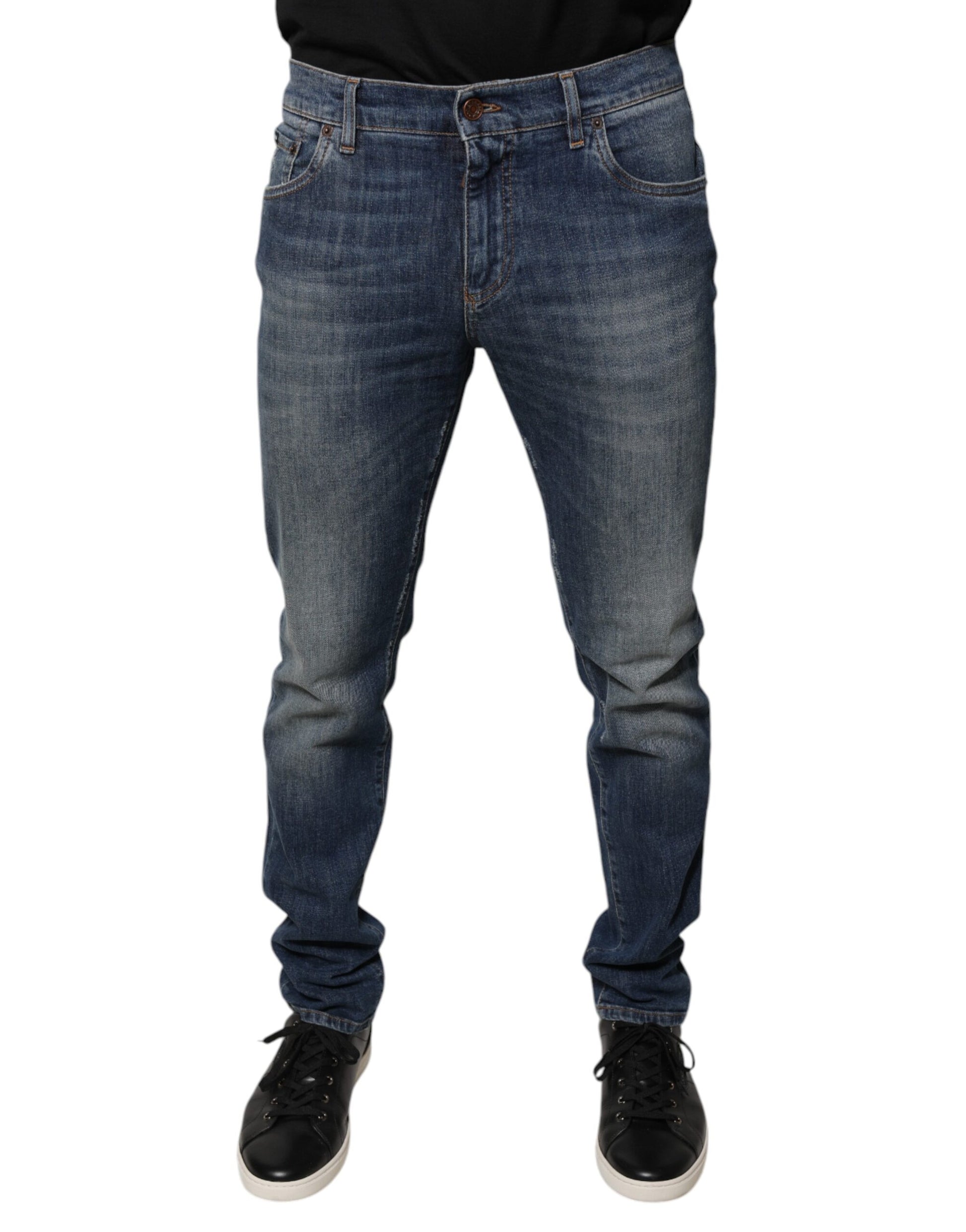 Pair of blue jeans on a mannequin