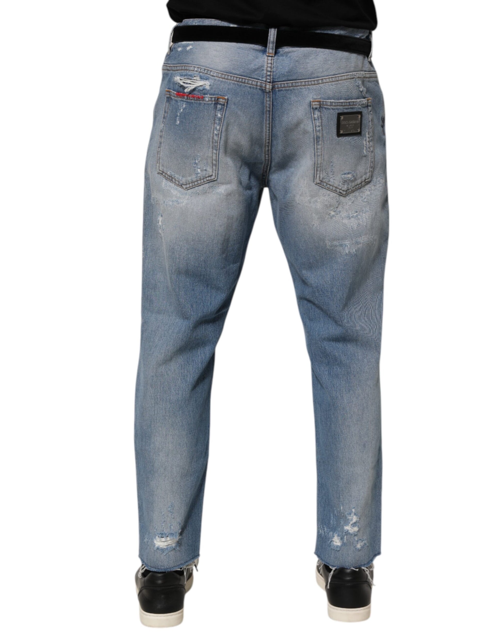Pair of blue denim jeans