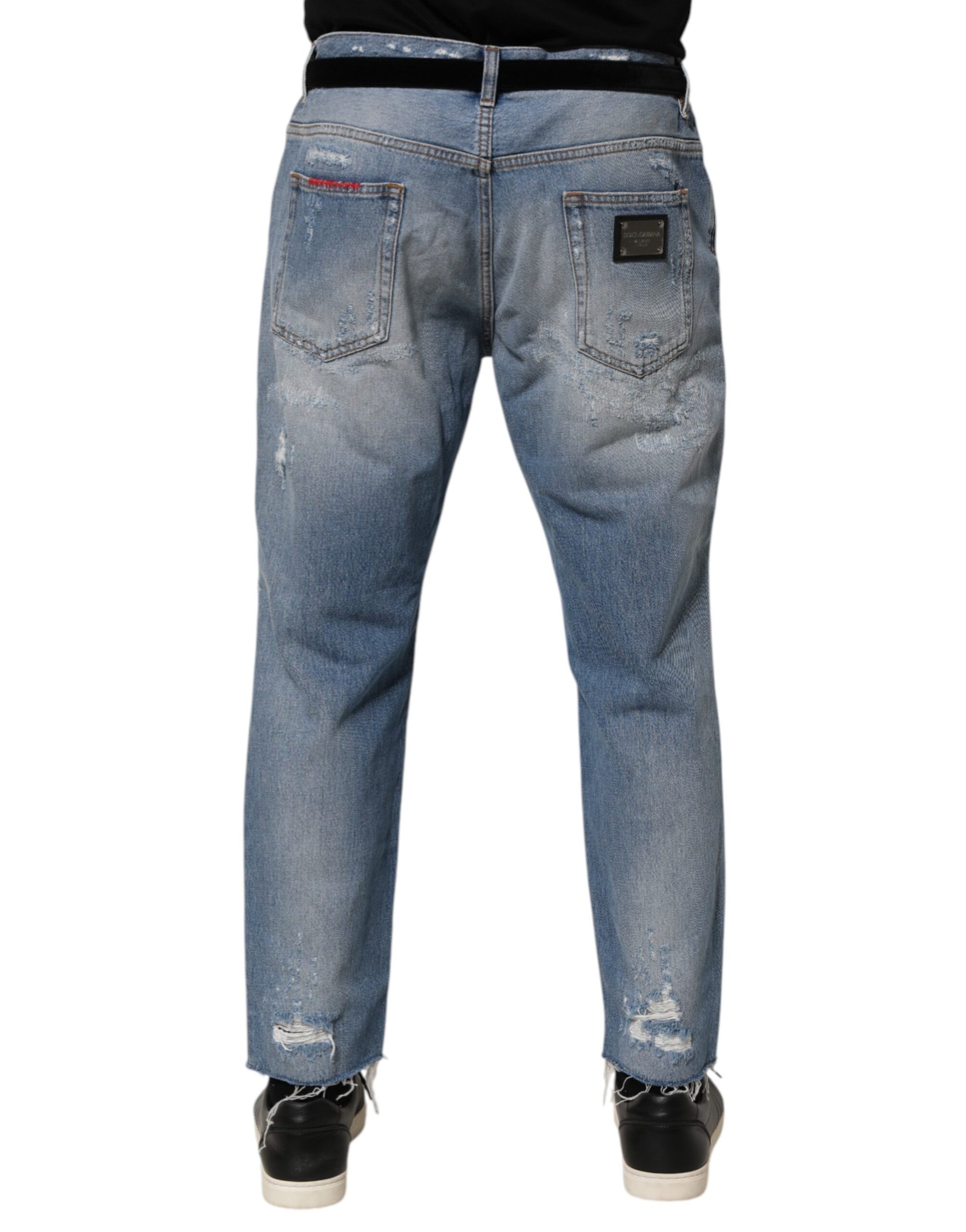 Pair of blue denim jeans