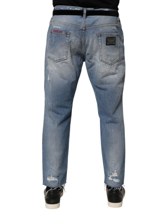 Pair of blue denim jeans
