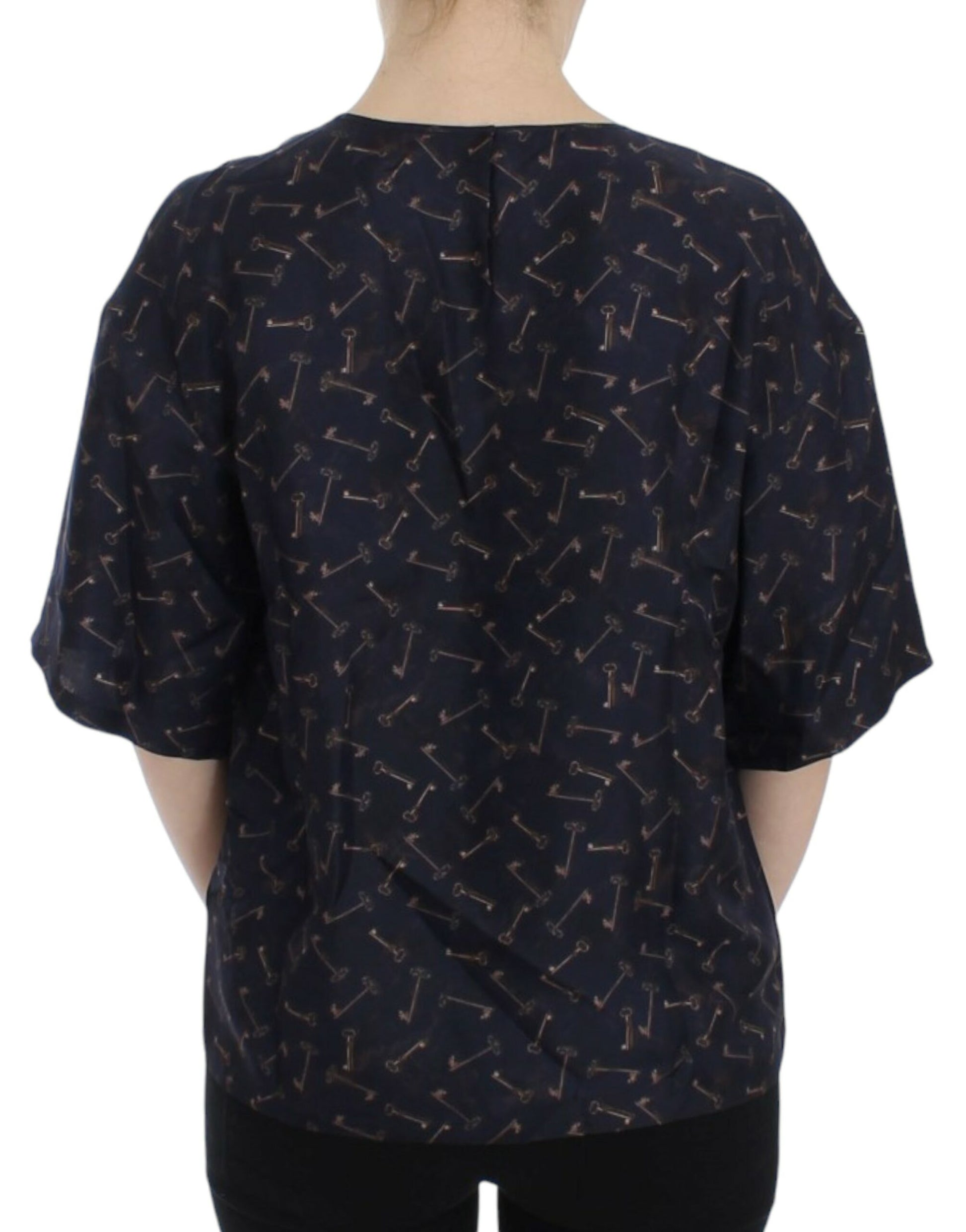 Black shirt with patterned back