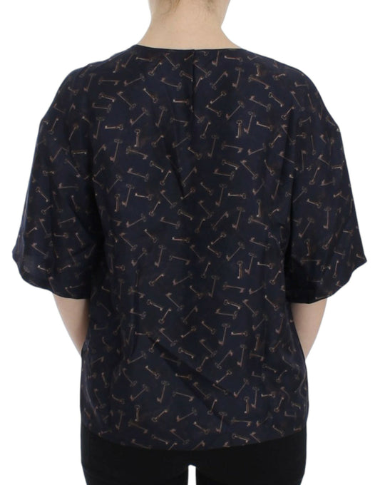 Black shirt with patterned back