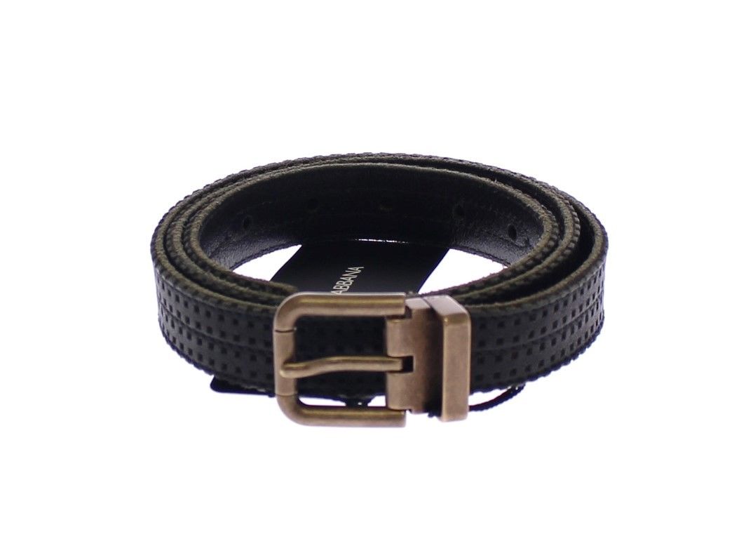 Black belt with gold buckle