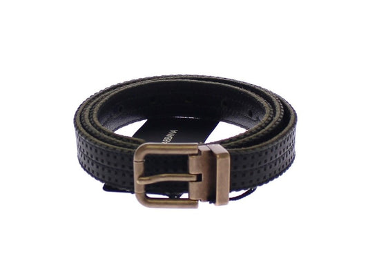 Black belt with gold buckle