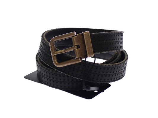 Black belt with gold buckle