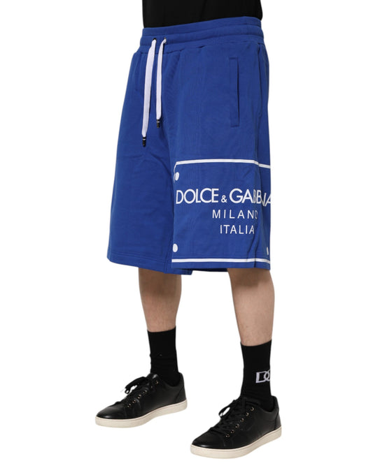 Blue shorts with white logo