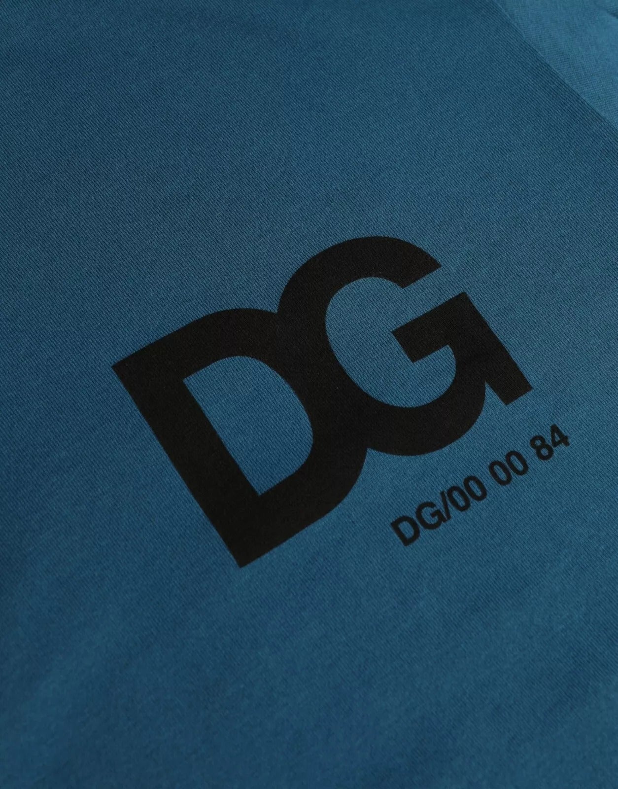 Blue shirt with white logo