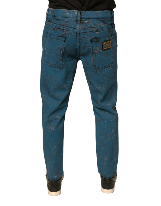 Blue denim jeans on a mannequin
