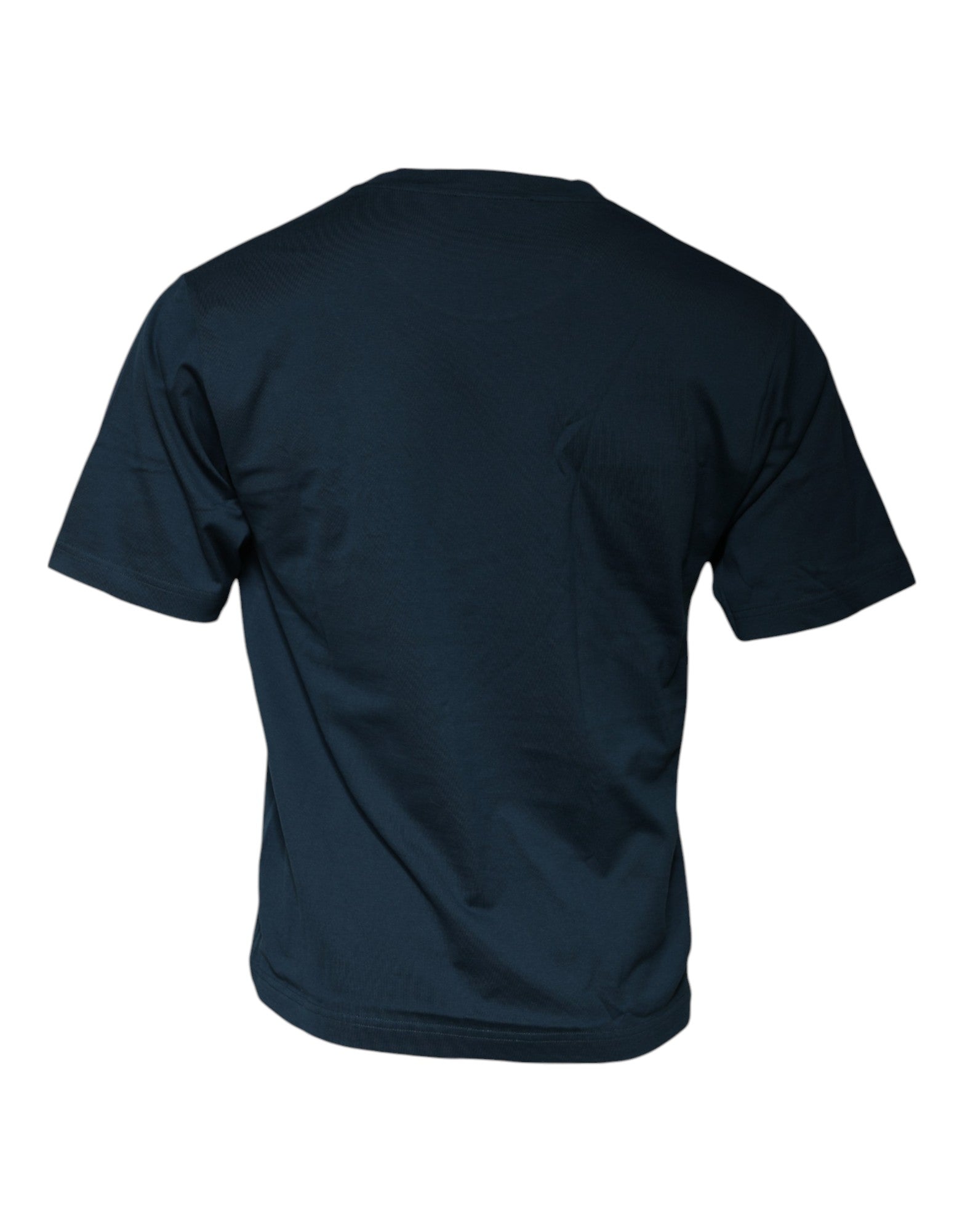 Navy blue short sleeve t-shirt on a mannequin