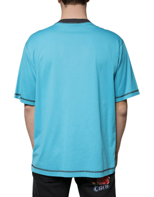 Blue short sleeve shirt on a mannequin
