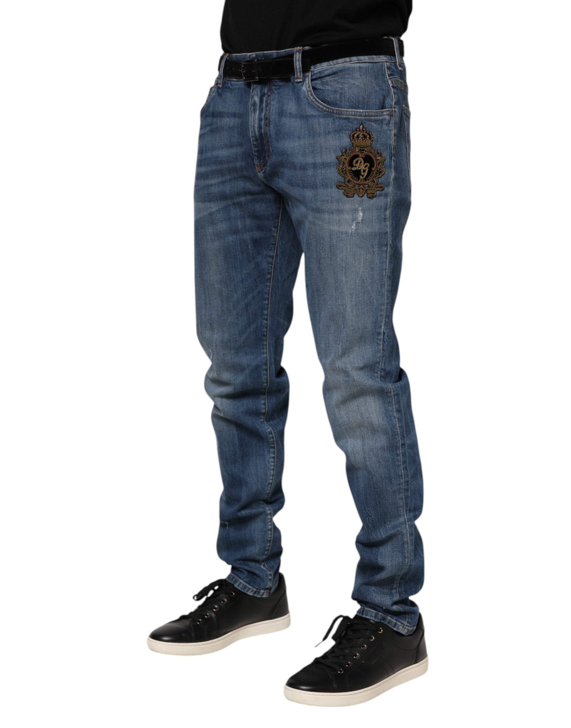 Pair of blue jeans on a mannequin