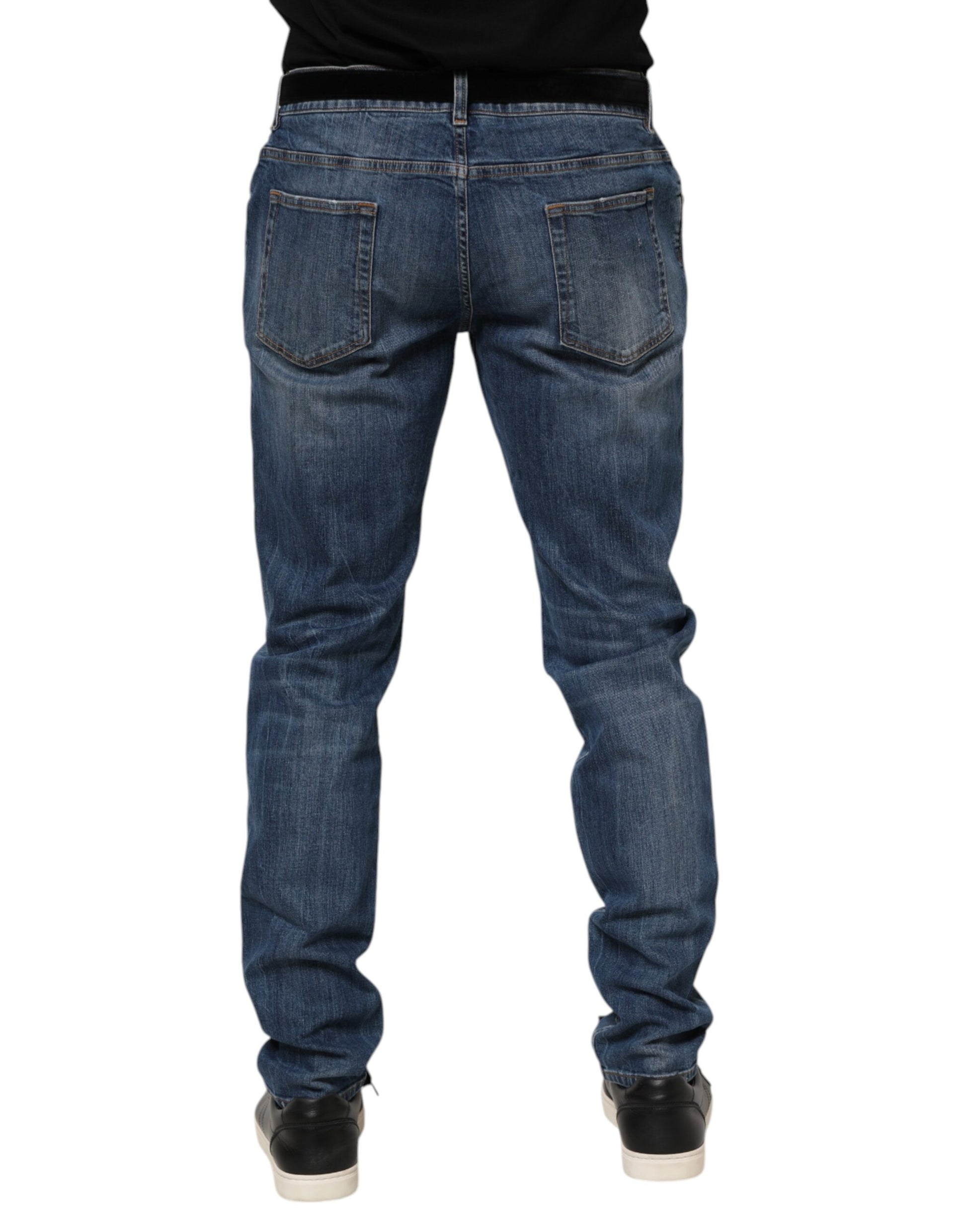 Pair of blue denim jeans
