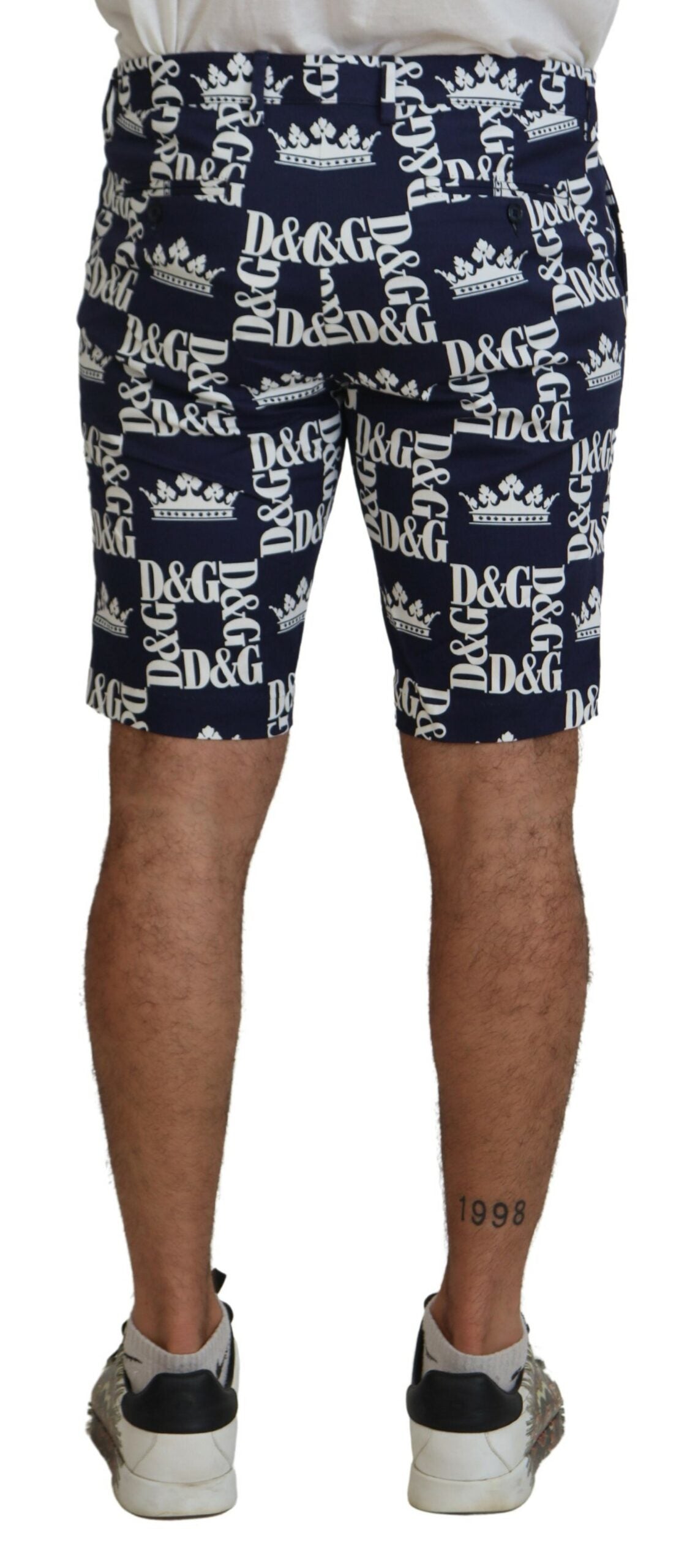 Shorts with brand name pattern