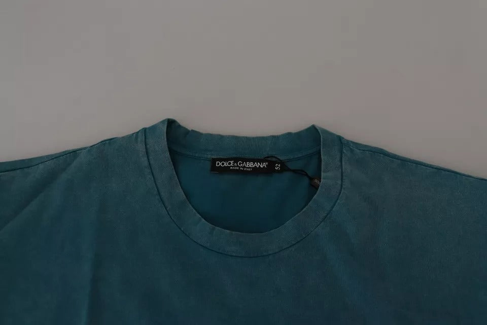 Blue t-shirt on hanger