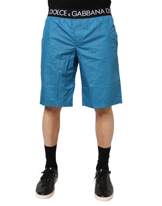 Blue shorts on a mannequin