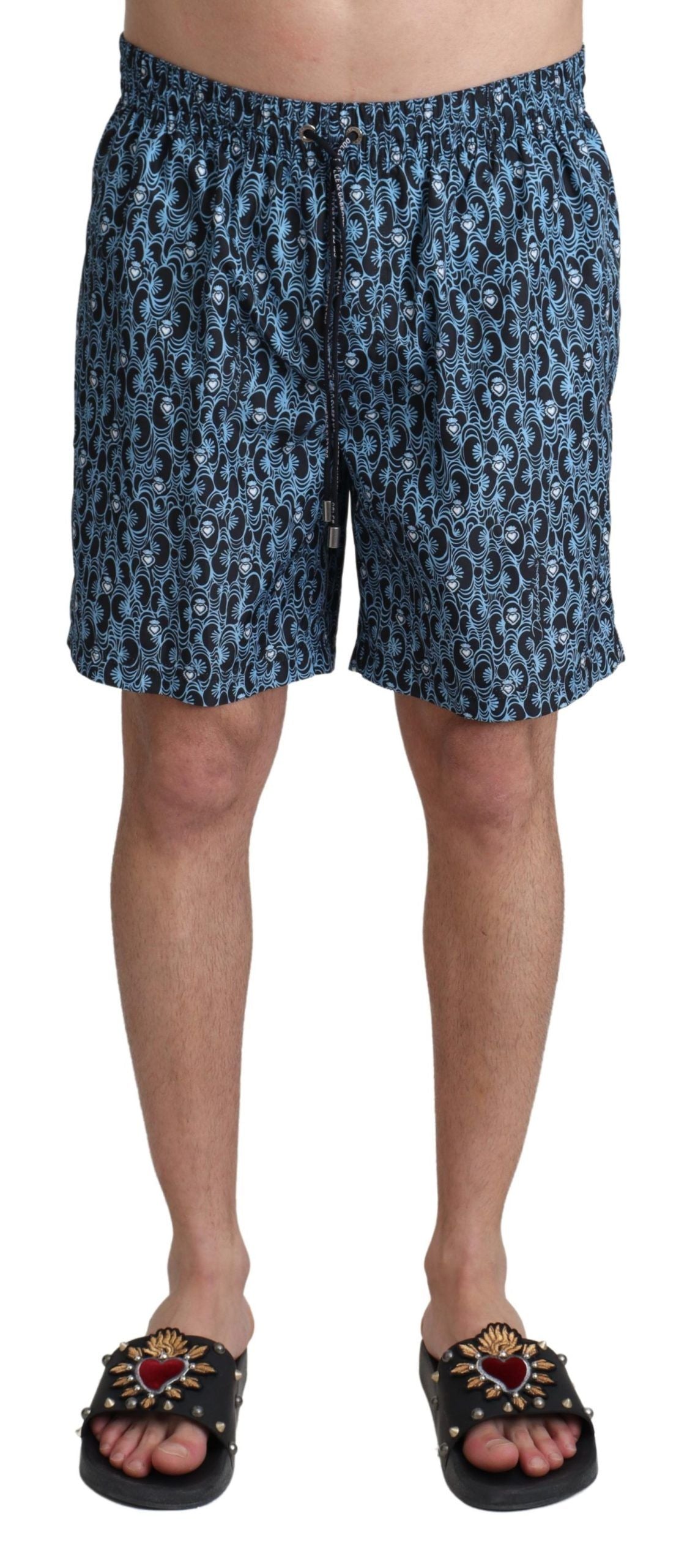 Men's swim trunks with patterned design