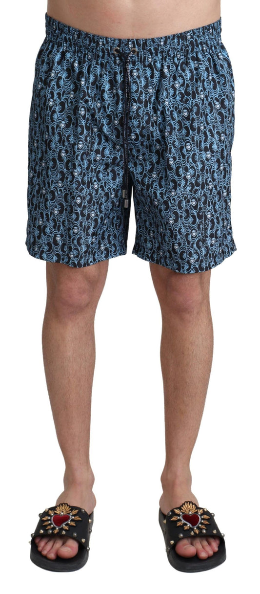 Men's swim trunks with patterned design
