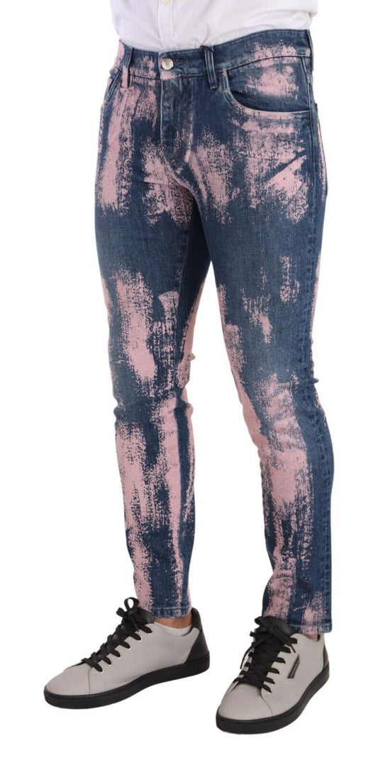 Pair of distressed jeans on a mannequin