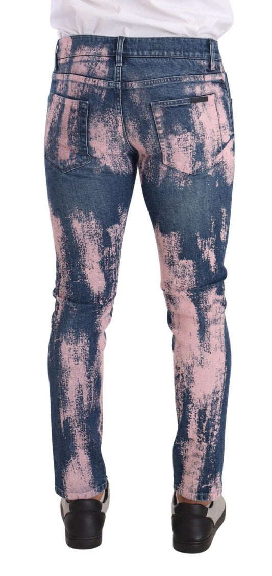 Pair of distressed jeans