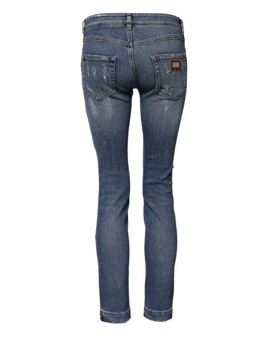 Pair of blue denim jeans
