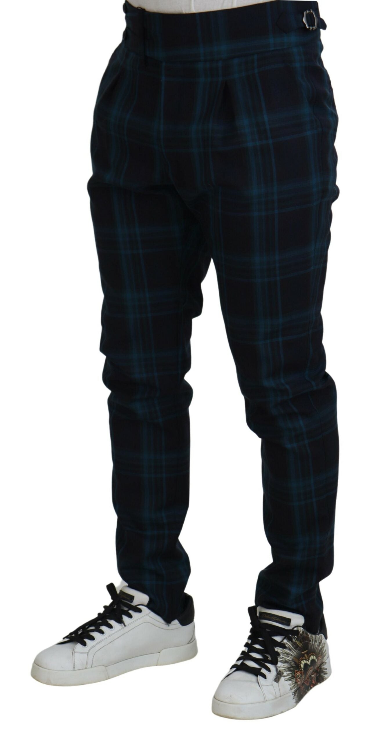 Pair of plaid pants worn by a person