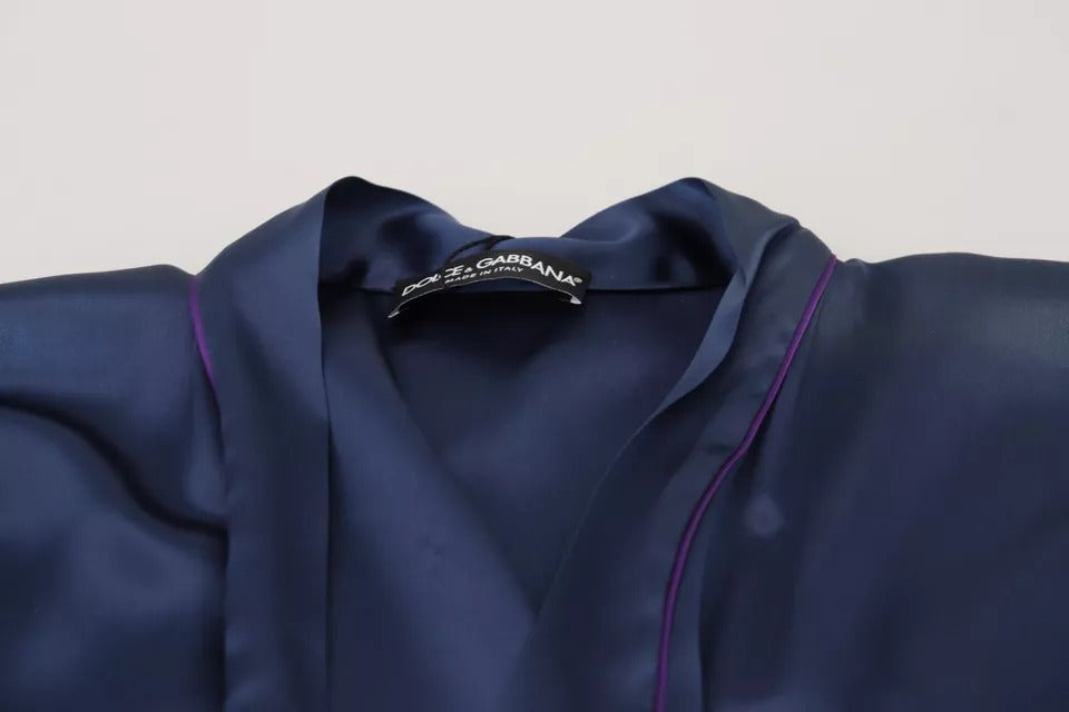 Blue robe on hanger