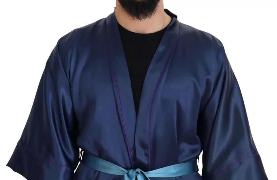 Blue robe with belt