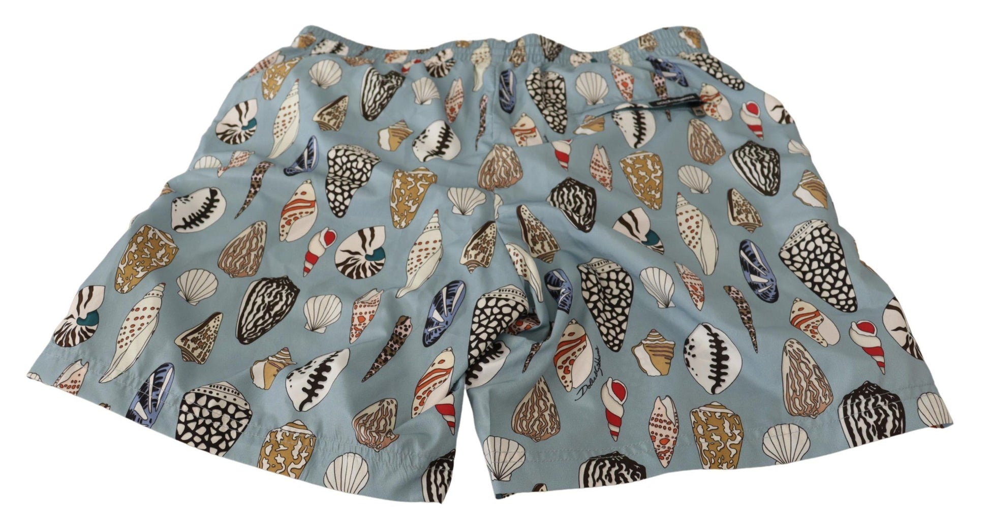 Shorts with a pattern of shells on them