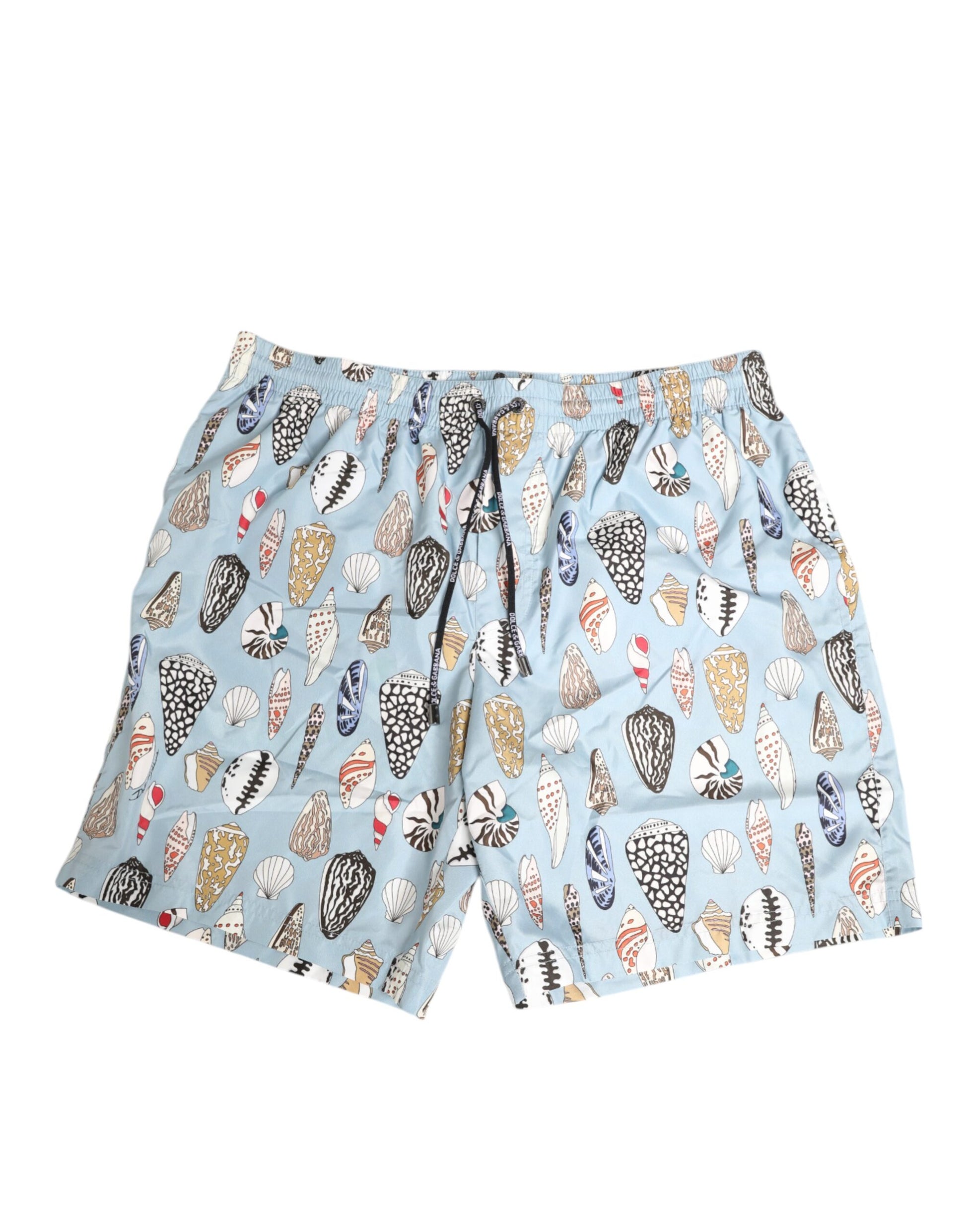 Blue shorts with a pattern of various sea creatures