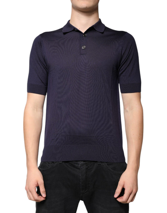 Navy polo shirt on mannequin