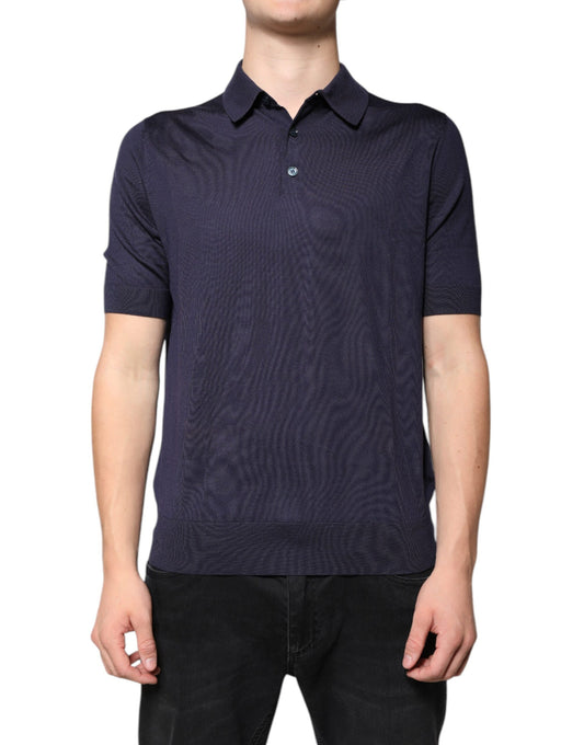 The shirt is blue in color