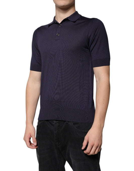 Navy polo shirt on mannequin