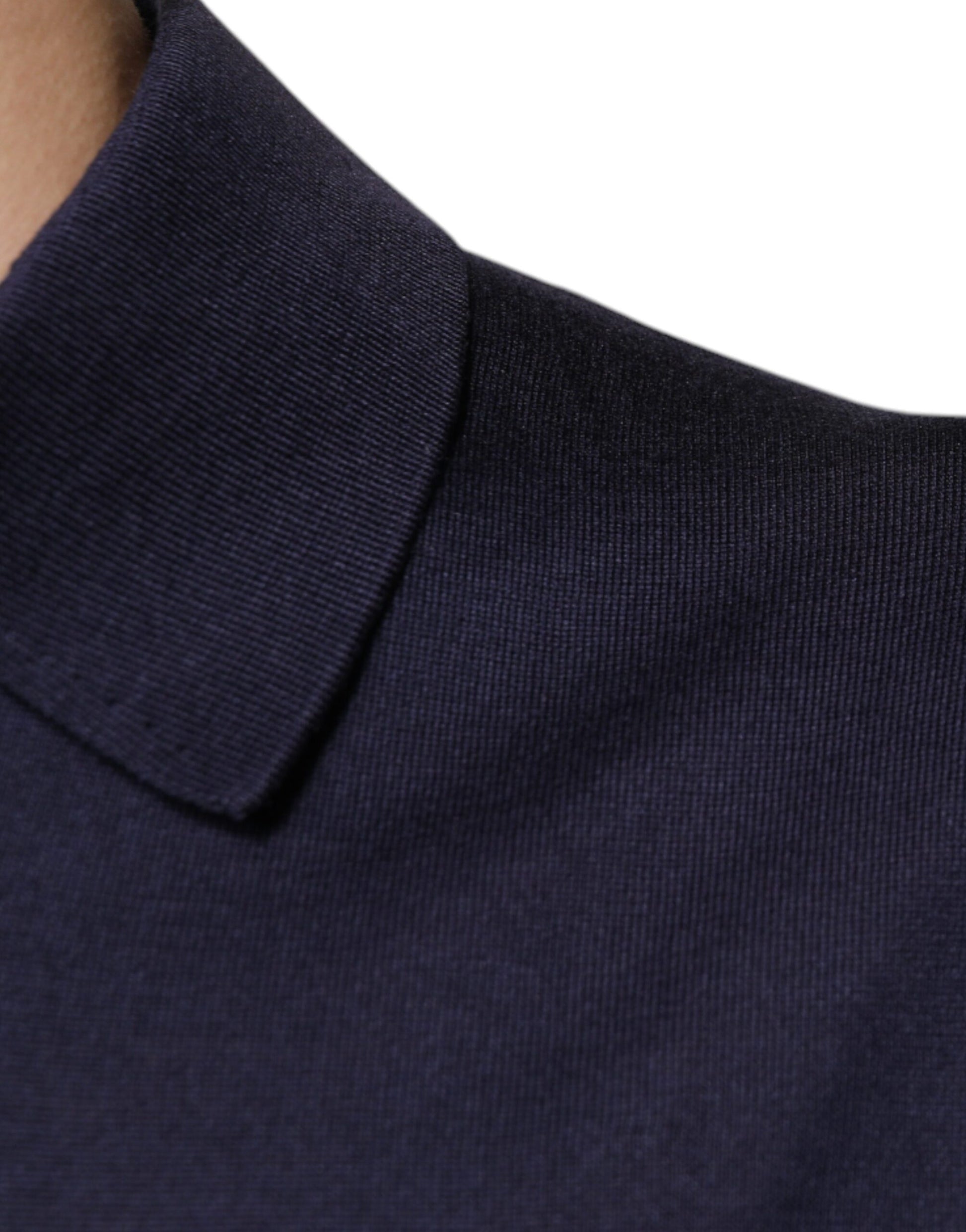 Navy blue polo shirt with collar