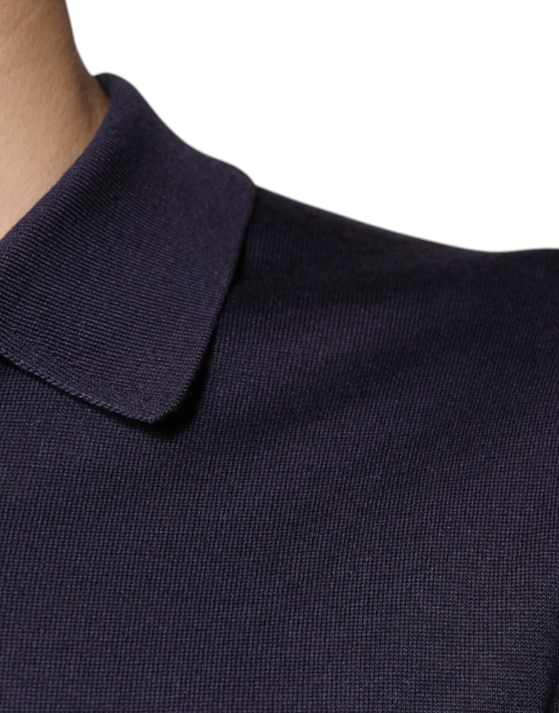 Navy polo shirt with collar