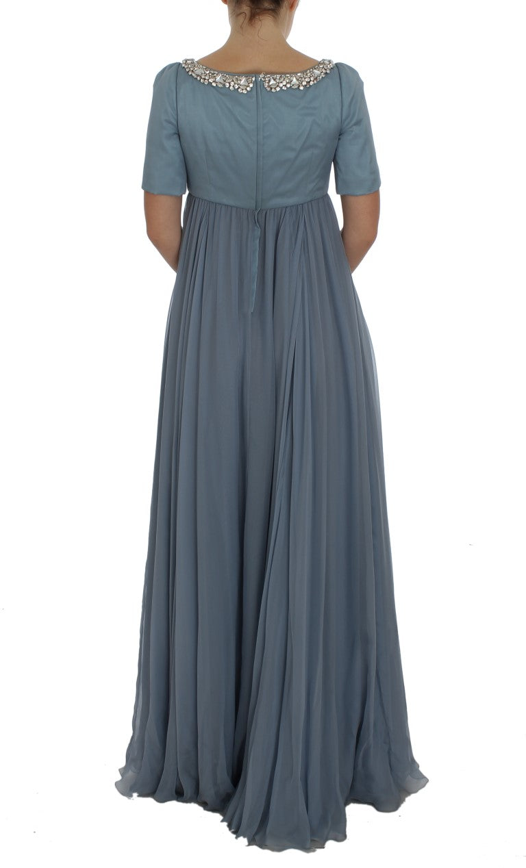 Long blue dress on a mannequin