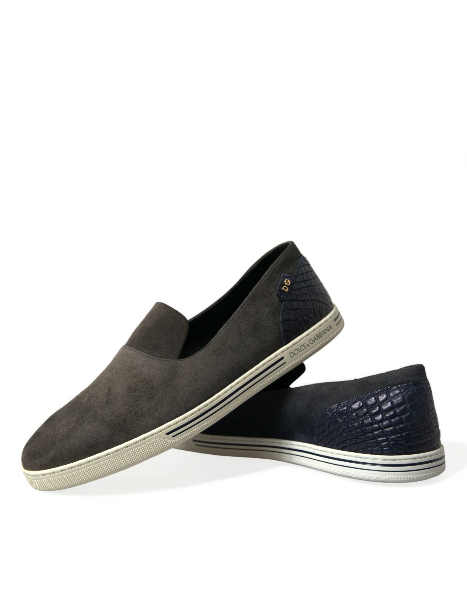 Pair of loafers with white soles and laces