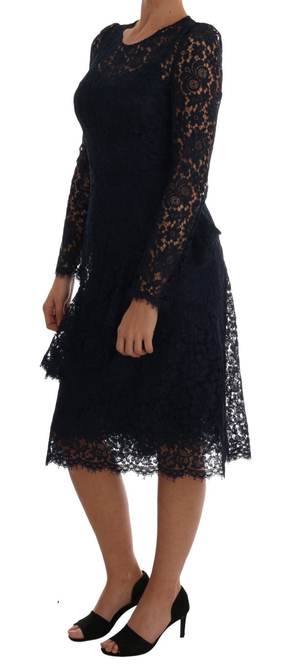 A black lace sheath dress with floral pattern from Dolce & Gabbana
