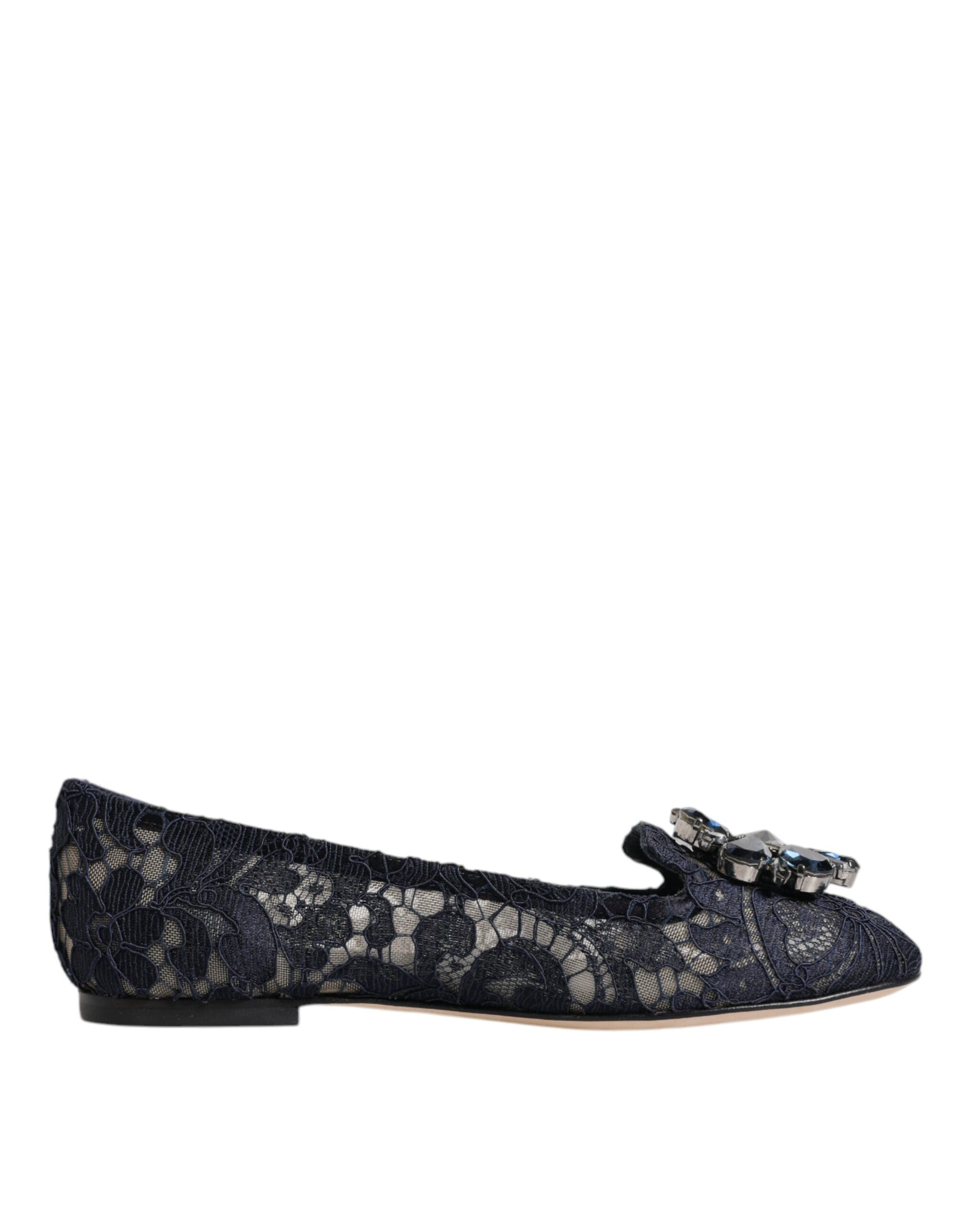Black glittery women's flat shoe