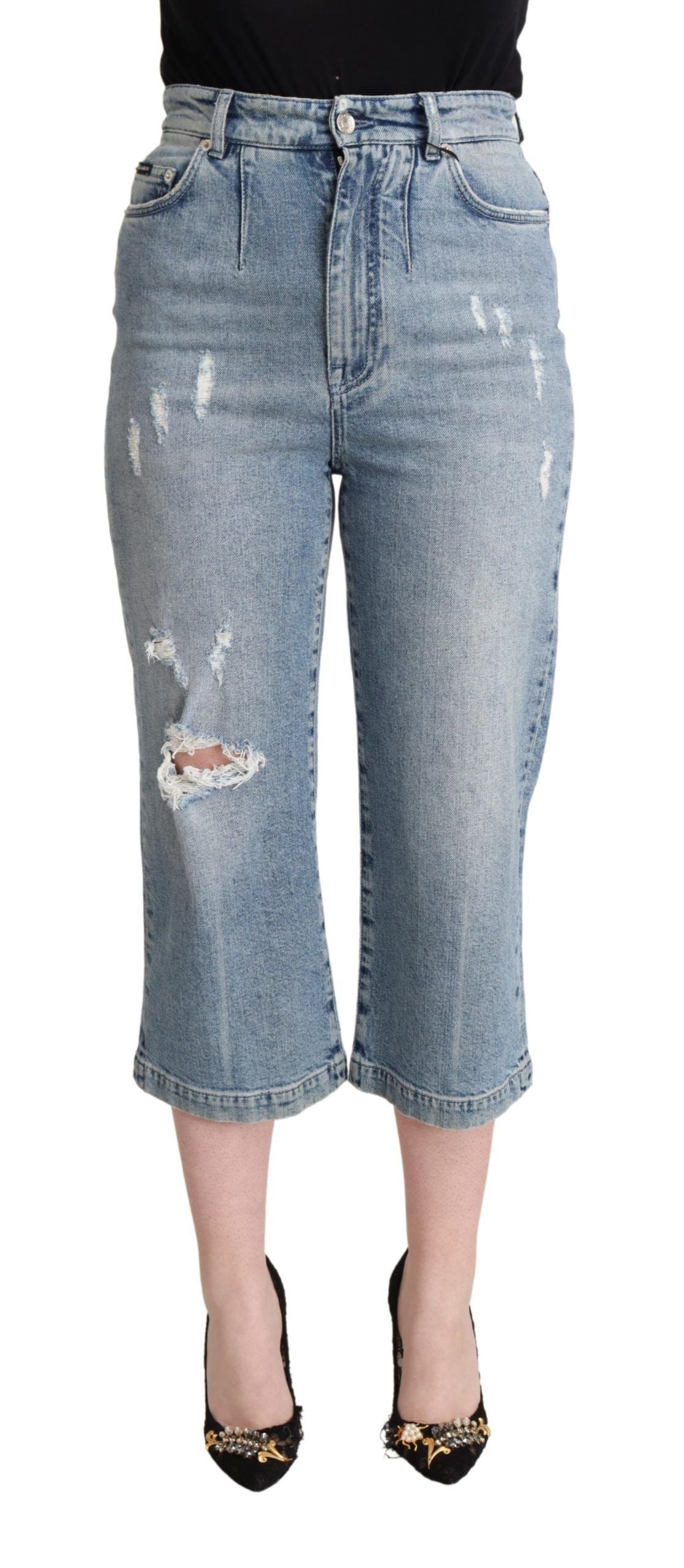 Pair of distressed denim pants