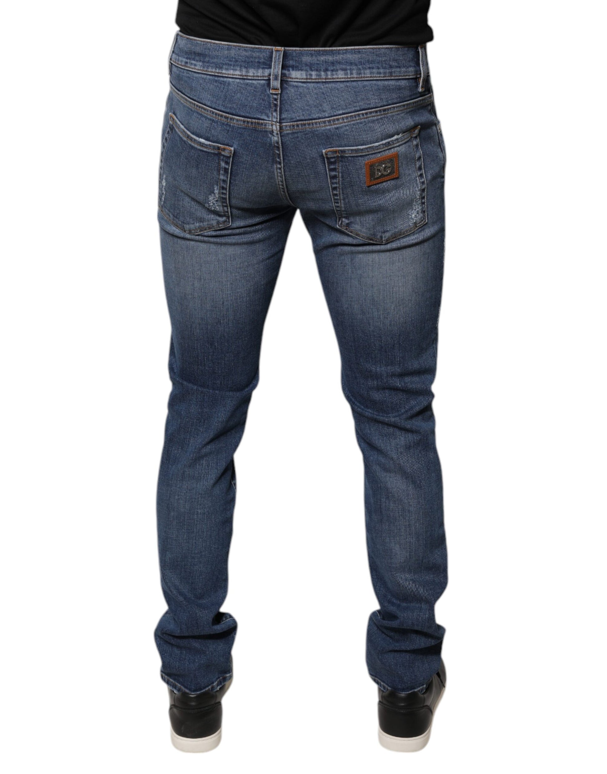 Pair of blue denim jeans