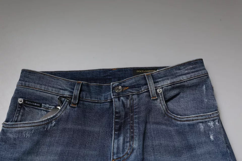 Pair of blue denim jeans