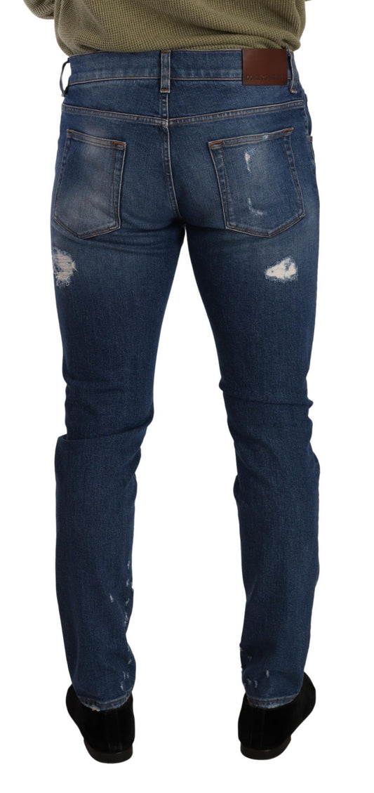 Pair of blue jeans on a mannequin