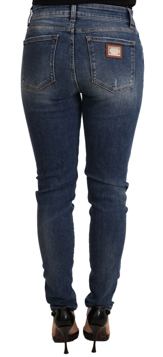 Blue denim jeans on a mannequin