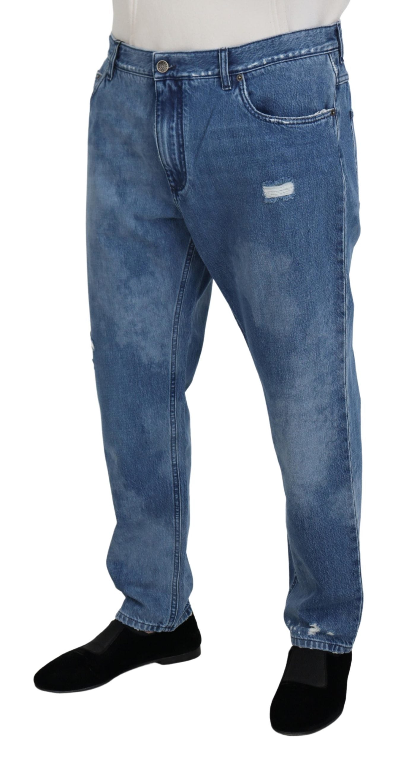 Pair of blue jeans on a mannequin