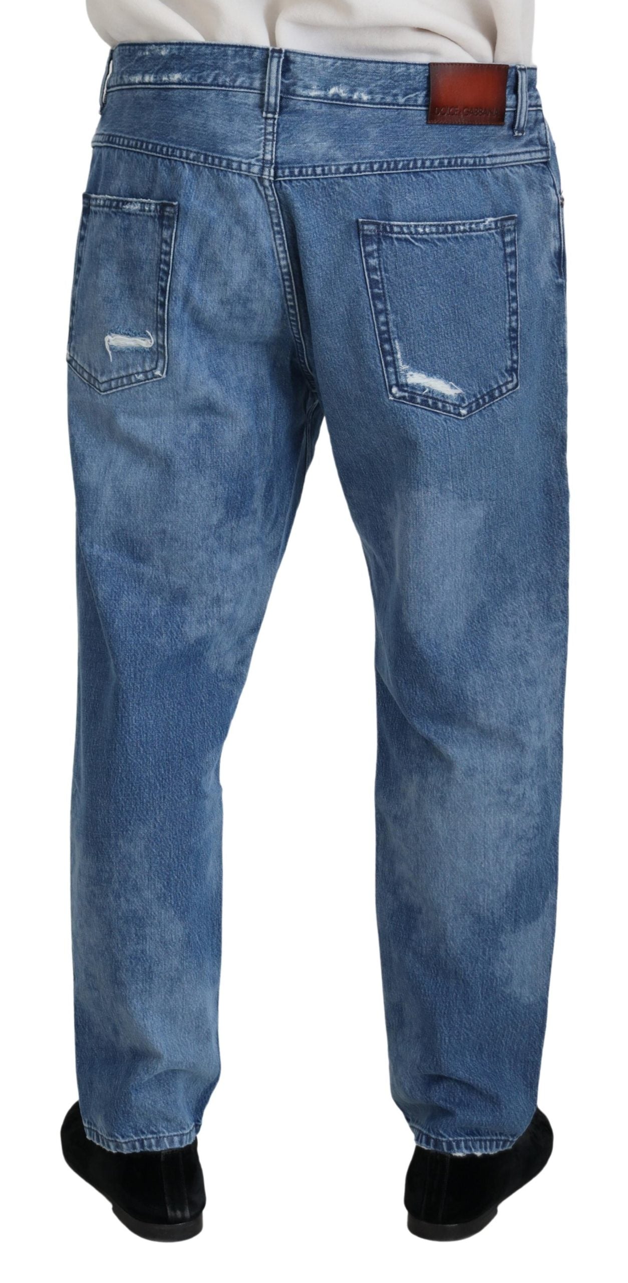 Pair of blue denim jeans