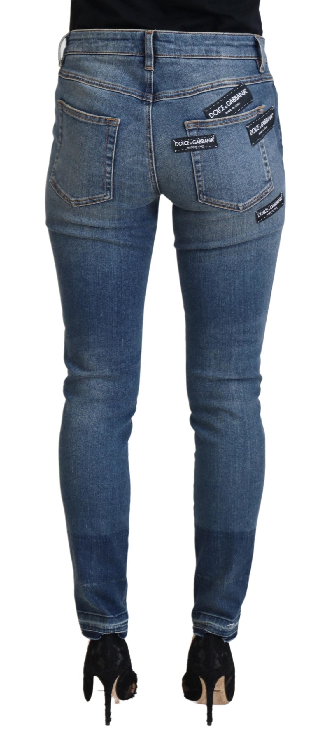 Pair of blue jeans on a mannequin