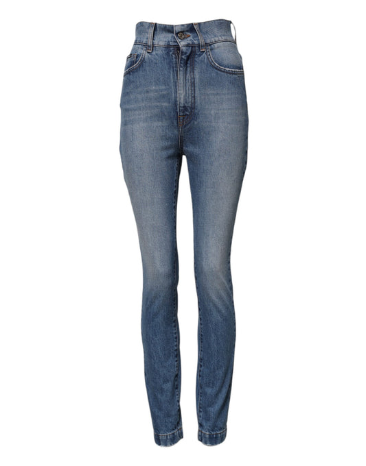 Blue denim jeans on a mannequin