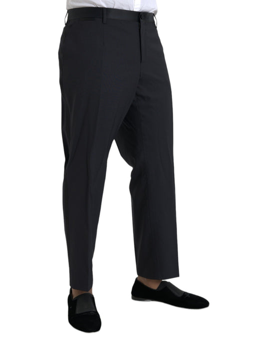 A pair of men's skinny dress pants in blue wool by Dolce & Gabbana
