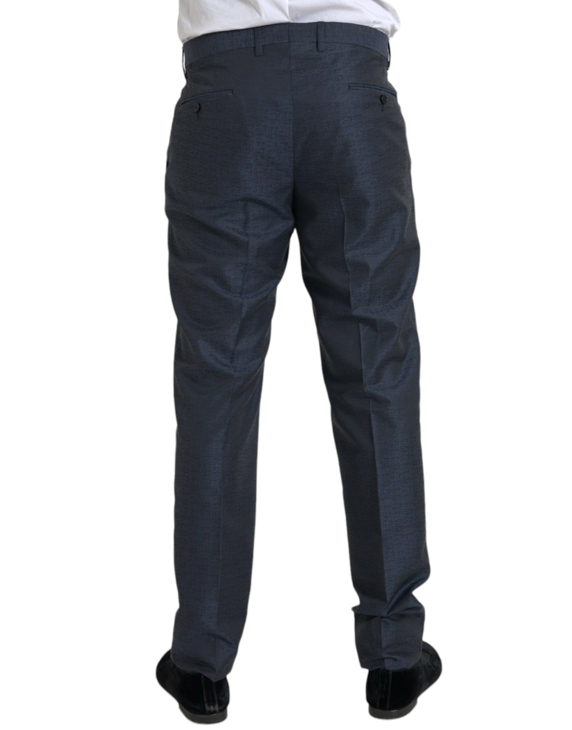 A pair of men's skinny dress pants in blue wool by Dolce & Gabbana
